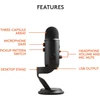 Blue Yeti USB mikrofon - Fekete (988-000229)