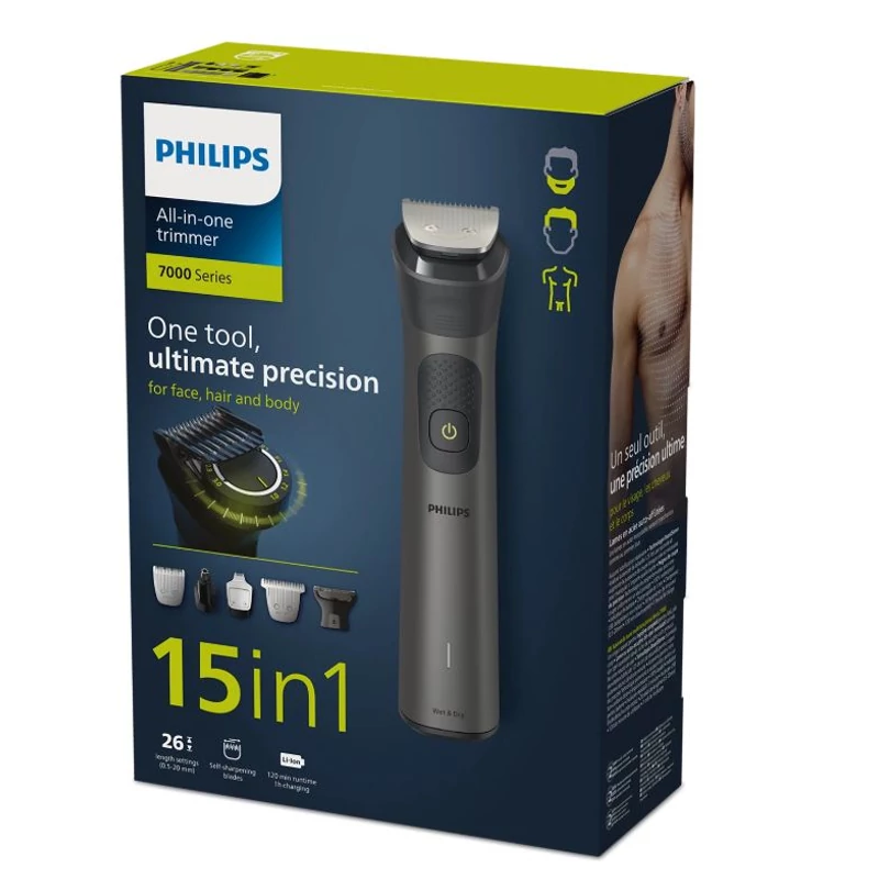 Philips MG7950/15 Series 7000 Multigroom 15 az 1-ben borotva - Ezüst/Fekete