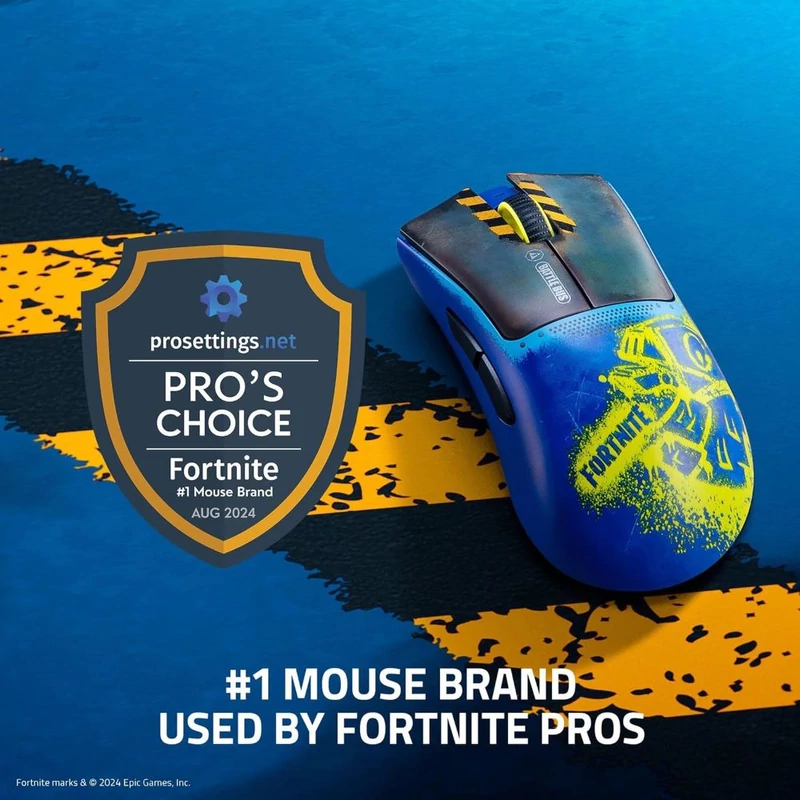 Razer DeathAdder V3 Pro vezeték nélküli gamer egér Fortnite Edition (RZ01-04630700-R3M1)